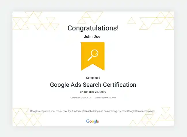 Google Ads Search Certification